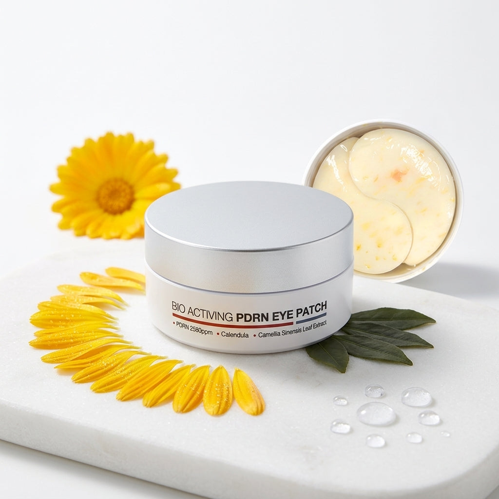 Dermaline Bio-Activating PDRN Eye Patches texture detail showing product consistency for Orlena Skin