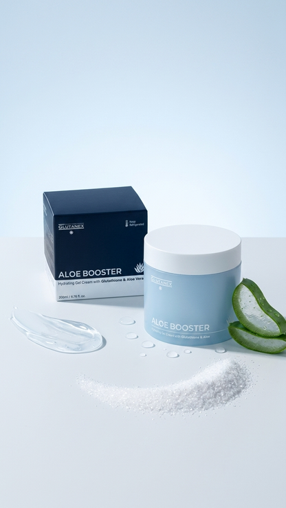 Glutanex Aloe Booster Gel texture detail showing product consistency for Orlena Skin