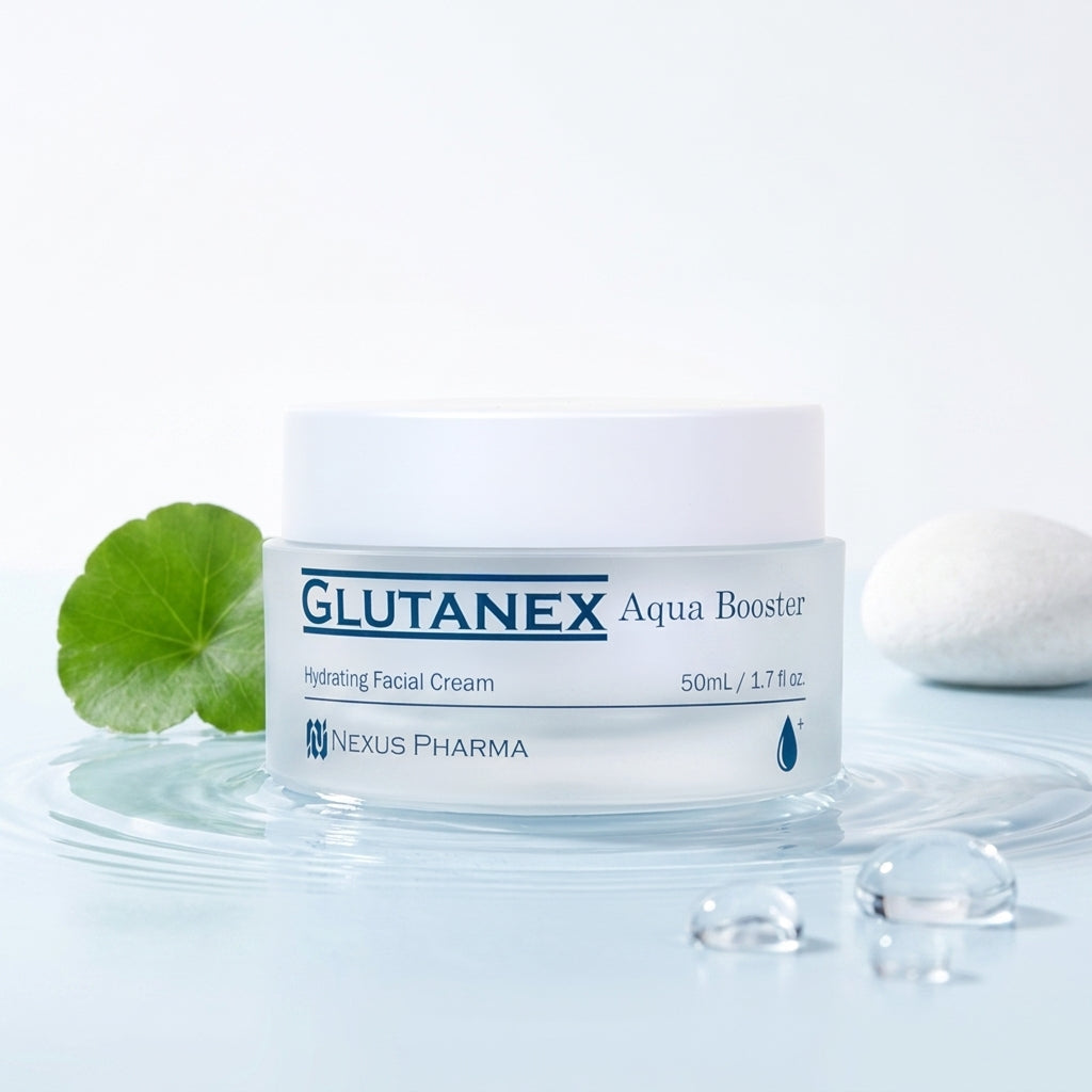 Glutanex Aqua Hydrating Booster Cream texture detail showing product consistency for Orlena Skin