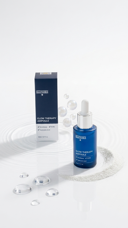 Glutanex Glow Therapy Ampoule texture detail showing product consistency for Orlena Skin