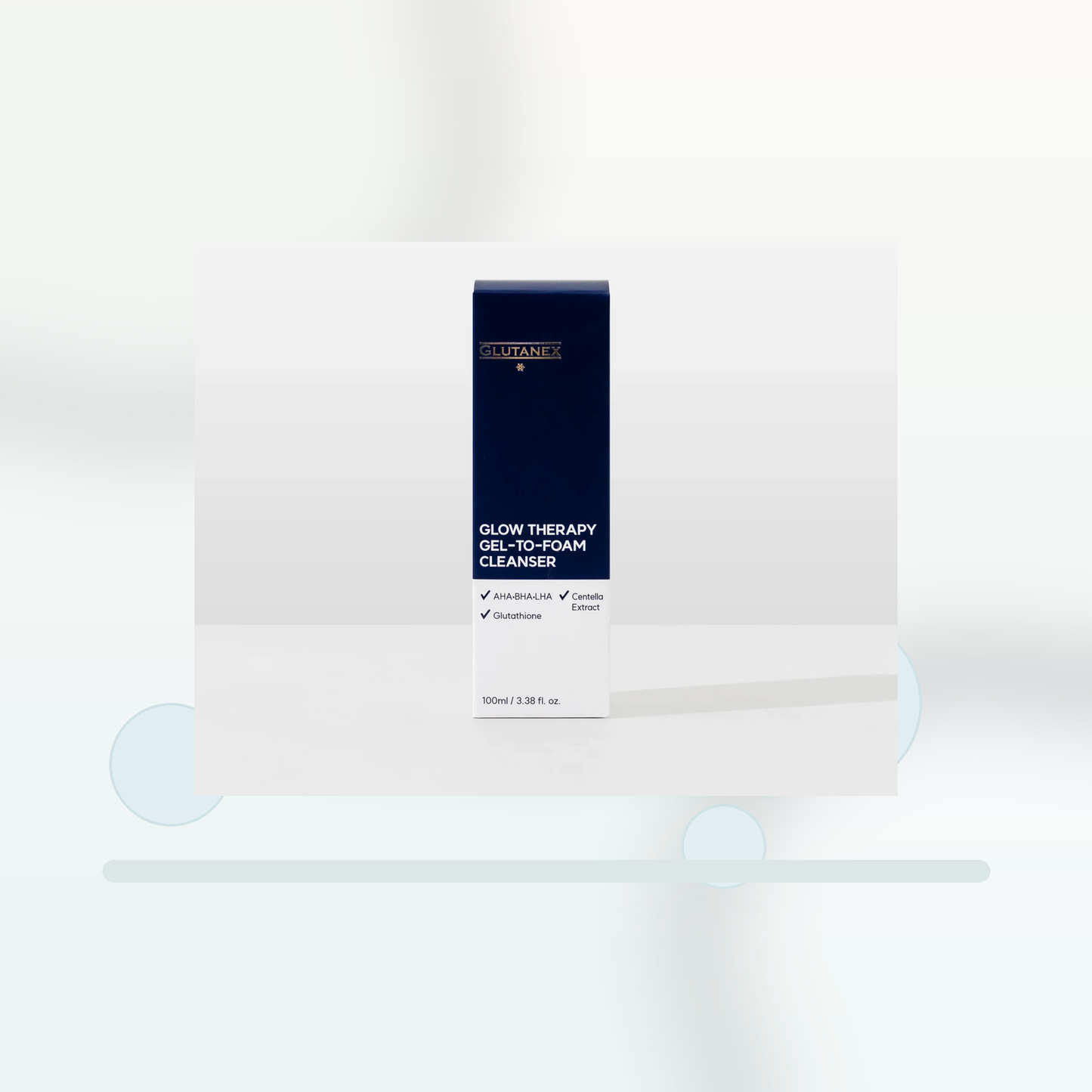 Glutanex Glow Therapy Gel-to-Foam Pomelli-style ingredient and texture context for Orlena Skin