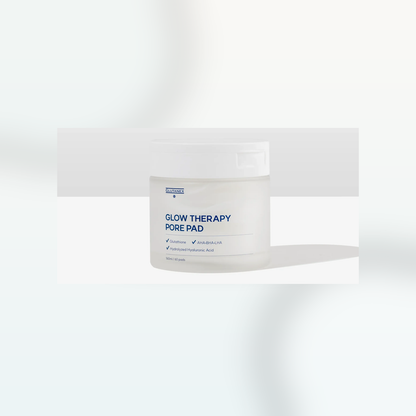Glutanex Glow Therapy Pore Pad Pomelli-style product shot for Orlena Skin