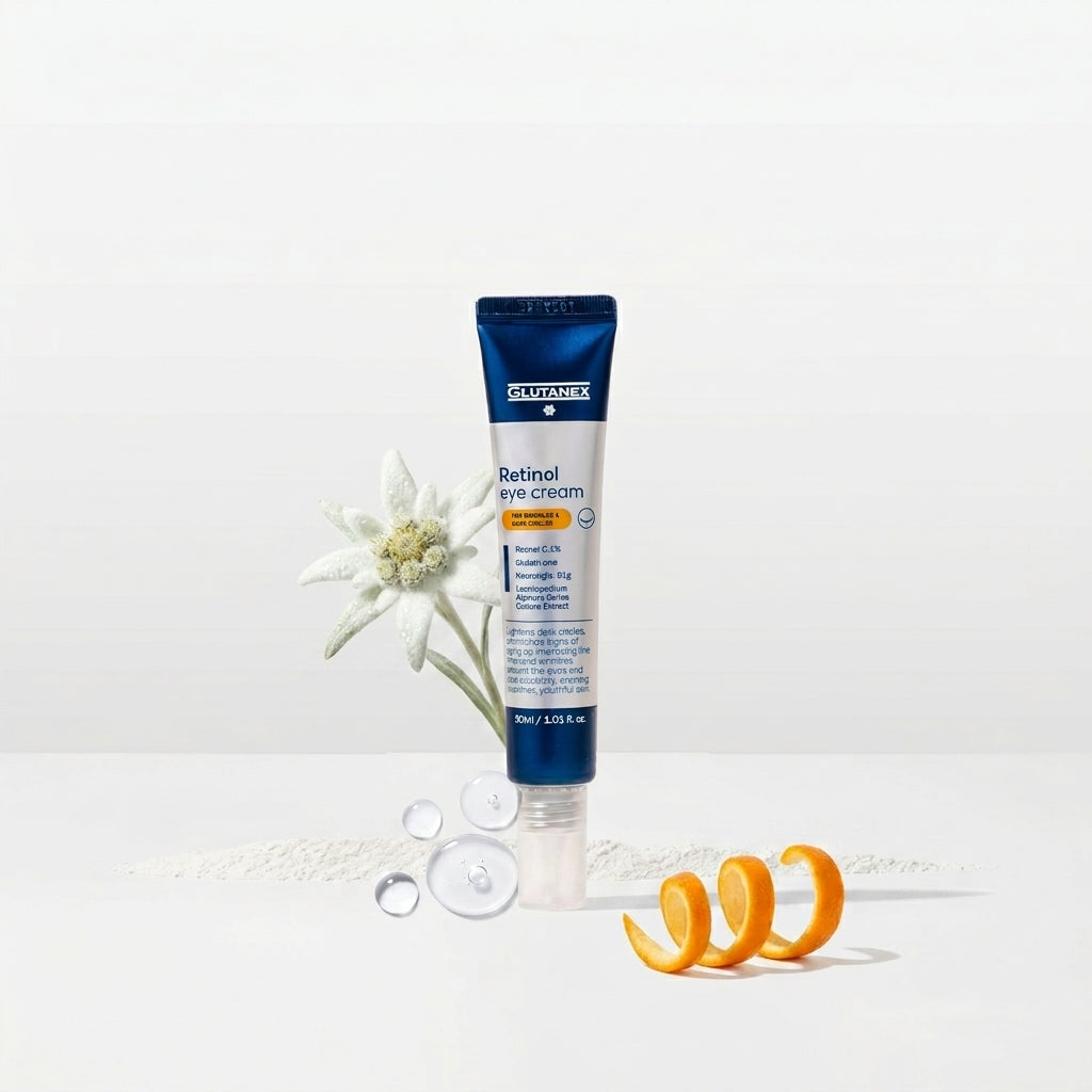 Glutanex Retinol Eye Cream texture detail showing product consistency for Orlena Skin