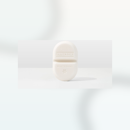 Glutanex Soap (3 bars) Pomelli-style product shot for Orlena Skin