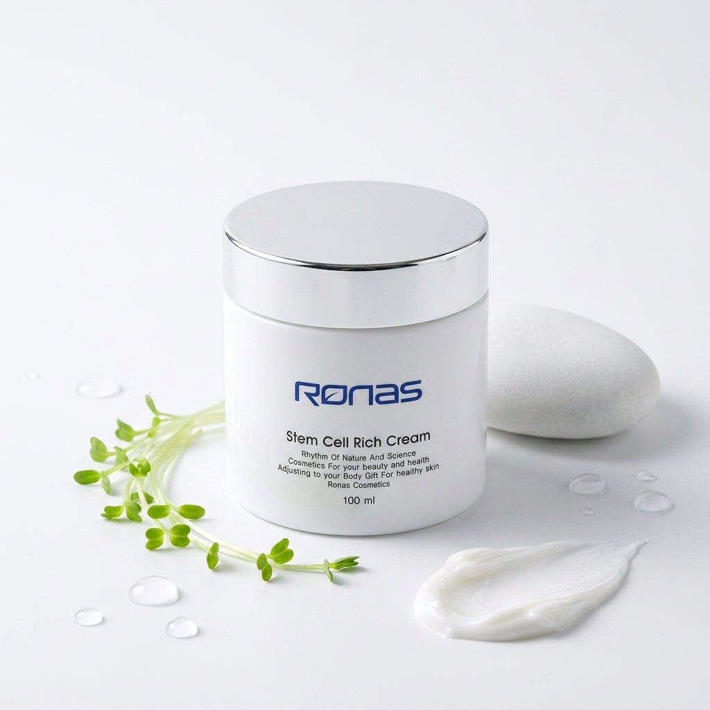 Ronas Stem Cell Rich Cream texture detail showing product consistency for Orlena Skin