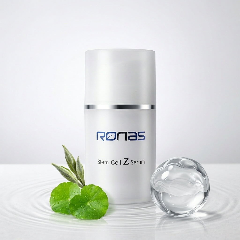 Ronas Stem Cell Serum texture detail showing product consistency for Orlena Skin